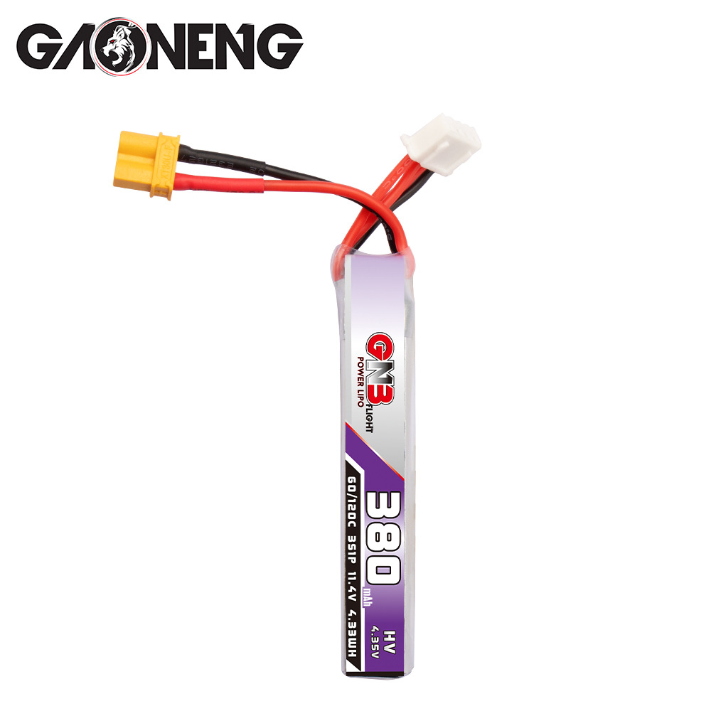 GNB 380 mAh 3S 11,4 V 60 C HV LiPo-Akku für die ThinkingP16 Indoor Mini FPV-Drohne - Image 3