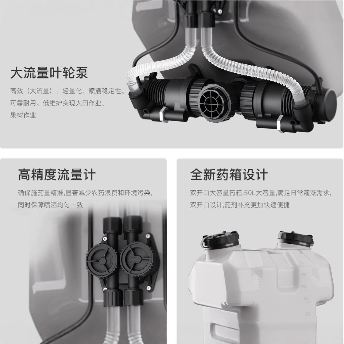 Agricultural Spraying Drone Impeller Pump 12-18S Voltage 15L Opening Flow - Image 4