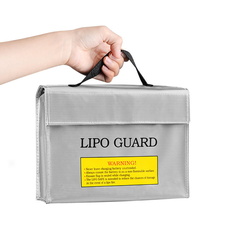 Lipo Battery Explosion Proof Fire Retardant Storage Bag Large Portable Zipper 235x65x180mm - Image 3