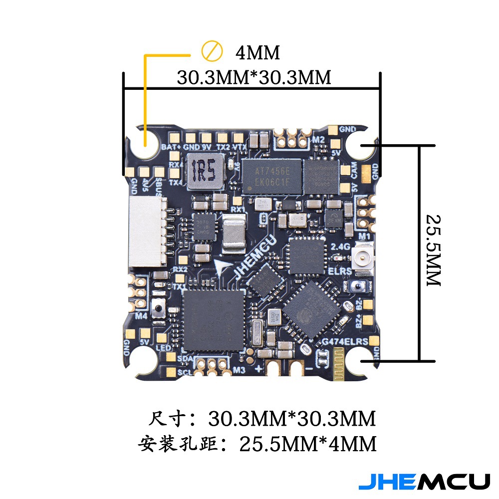 Jhemcu G474ELRS 1S 2S Flying Control ELRS 12A ESC HD Sky Terminal for FPV Drones - Image 5