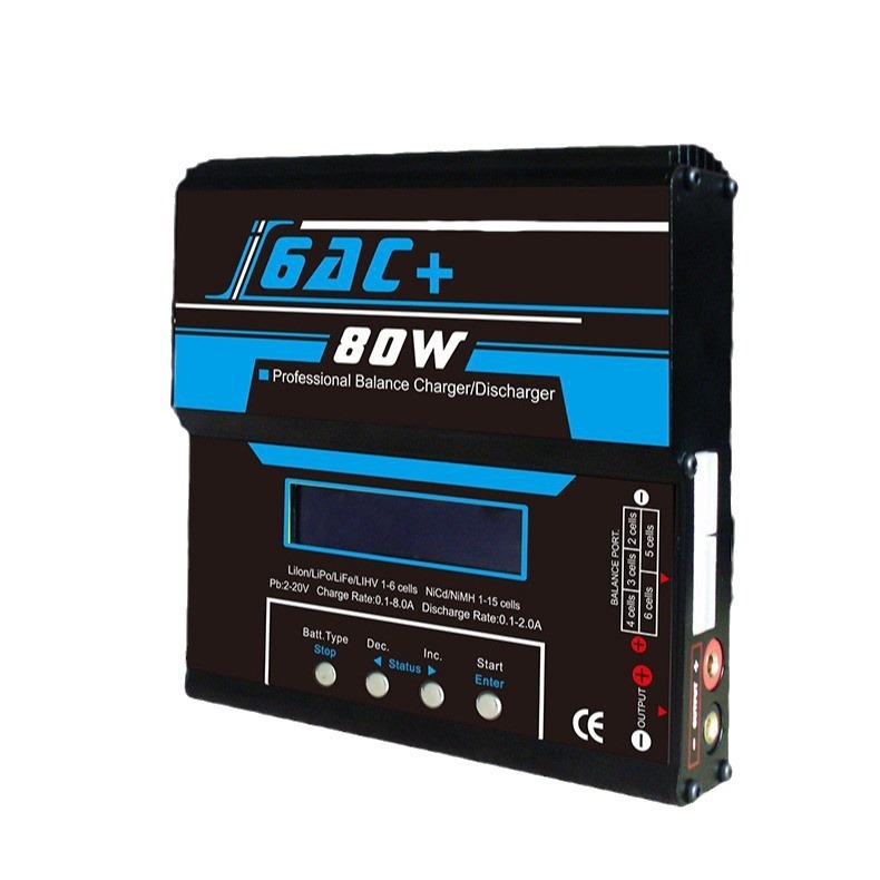 I6AC 80W Multi Function Balance Charger Built in Adapter Aircraft Model Battery Smart Charger - Image 5
