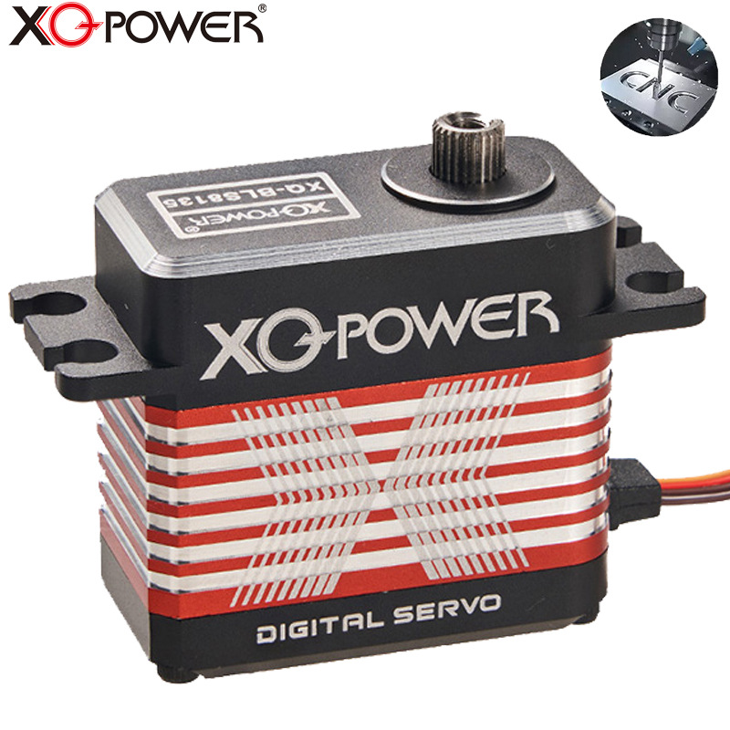 Xq-Power Brushless Metal Servo 25t Steel Tooth CNC All-Aluminum Shell High Precision Aircraft Model RC Remote Control Car Servo XQ-BLS8135D - Image 2