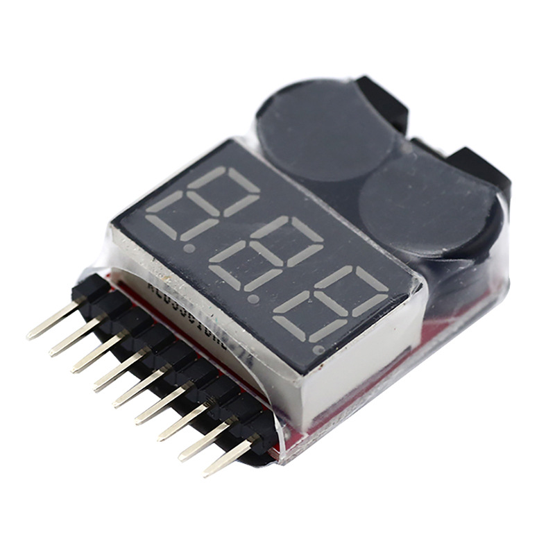 1-8S Lithium Battery BB Ring Low Voltage Alarm Adjustable Electric Display for RC Drone FPV Models - Image 5