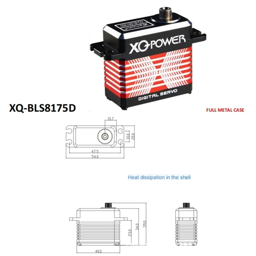 Factory Direct XQBLS8175D Metal Brushless Servo CNC All Aluminum Shell for Robot Drones RC Cars Boats - Image 4