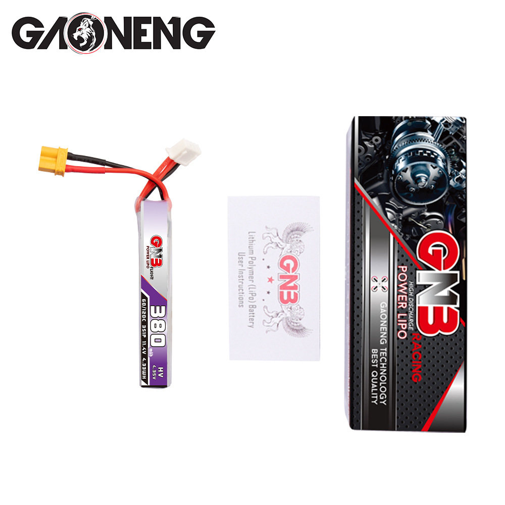 GNB 380 mAh 3S 11,4 V 60 C HV LiPo-Akku für die ThinkingP16 Indoor Mini FPV-Drohne - Image 4