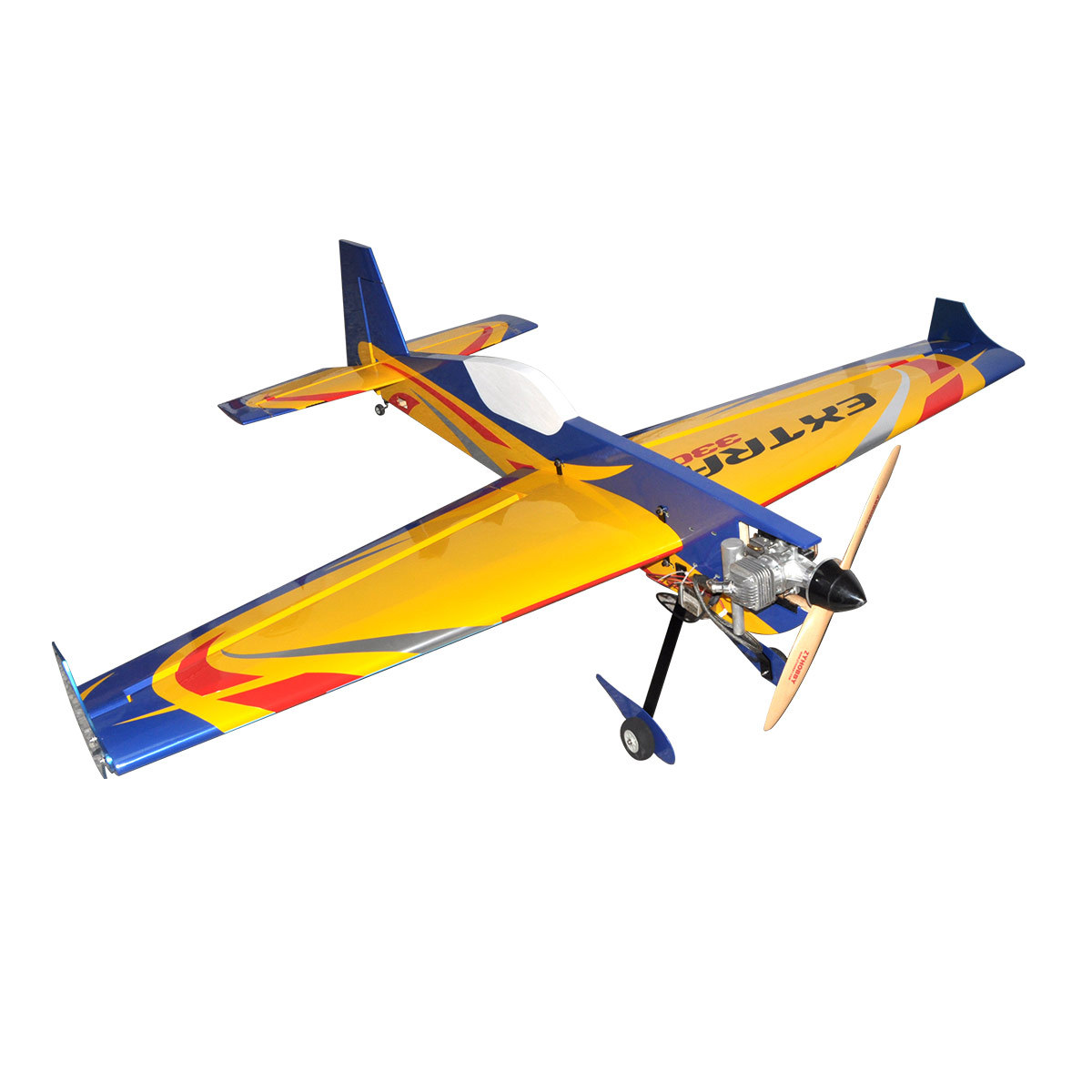 Follet Extra 330 65 Inch Lightwood Model Airplane for 20cc Engine Stunt Aircraft Yellow - Image 5