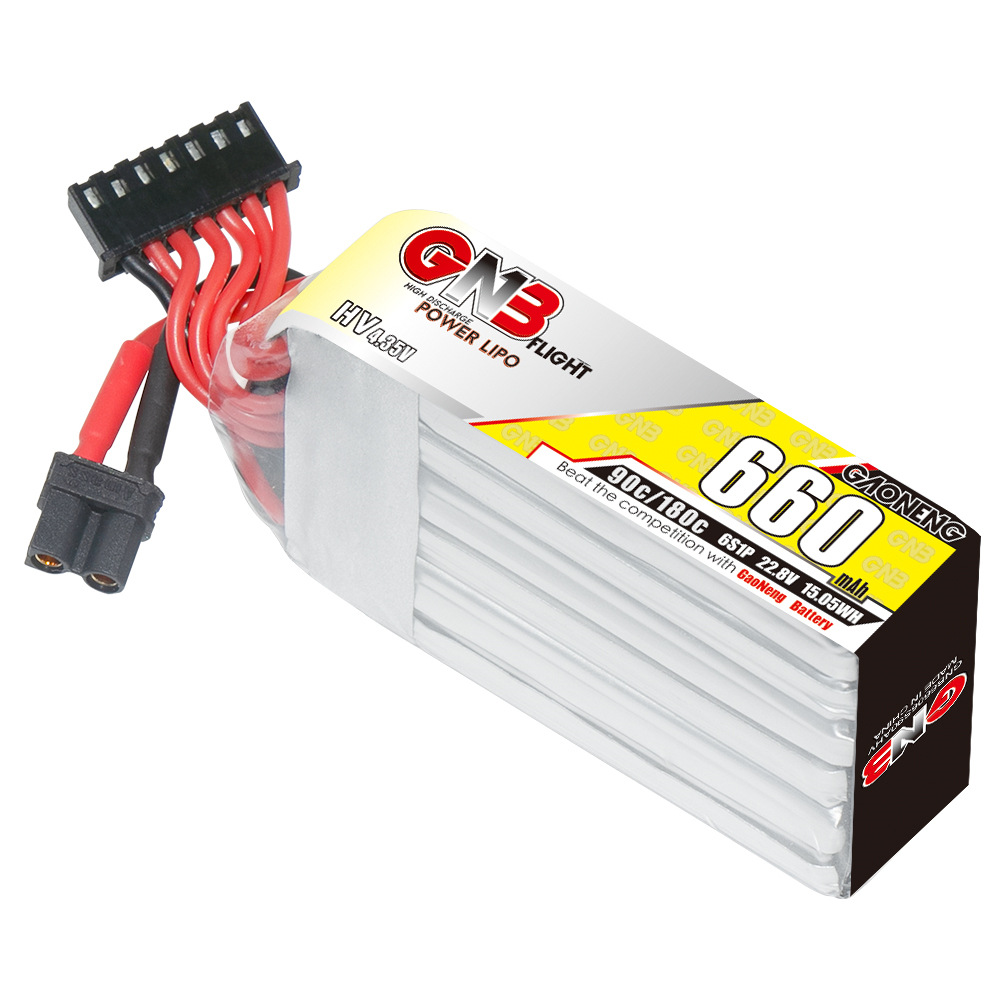GNB High Energy 660 mAh 6S 22,8 V 90°C HV LiPo-Akku für Indoor-FPV-Drohnen GNB6606S90AHV - Image 3