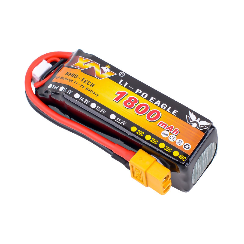 11.1V 3S 1800mAh 25C LiPo Battery for RC Model Aircraft Car Ship FPV Drone - Image 2