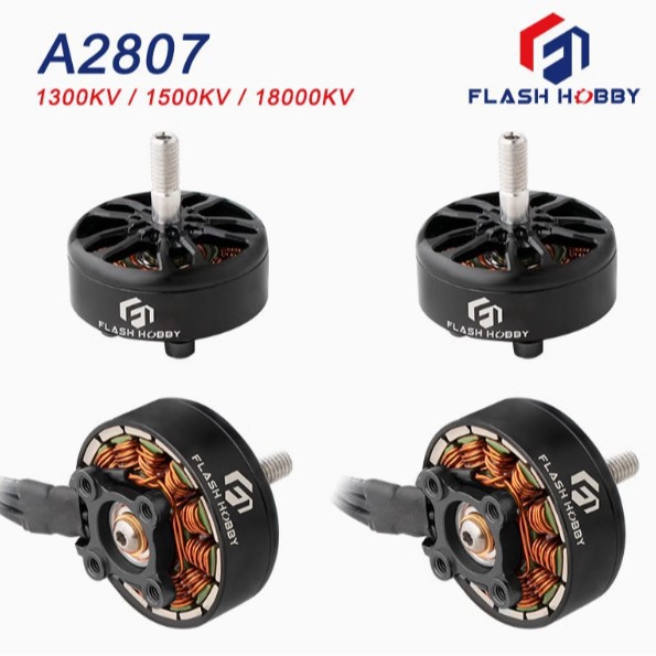 FLASHHOBBY A2807 Brushless Motor 1300KV 1500KV 1800KV for FPV Racing Drone - Image 2