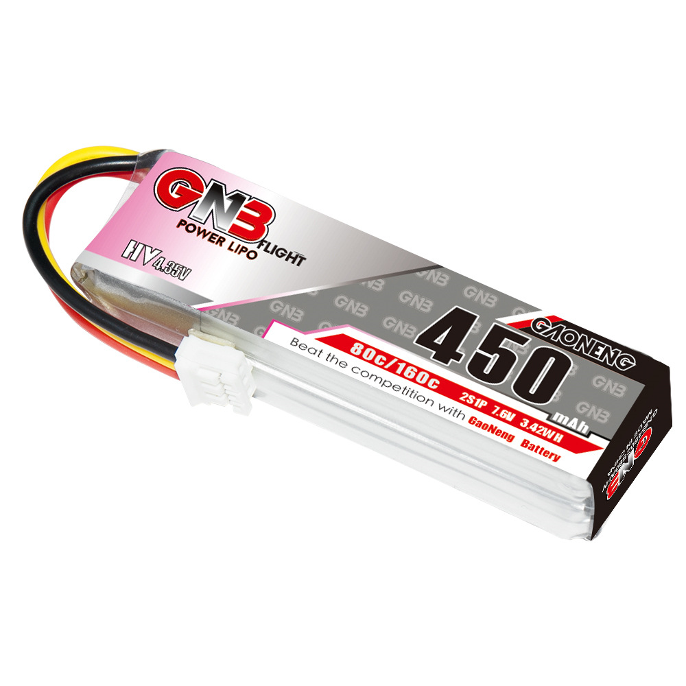 GNB 450mAh 2S 7,6V 80C HV LiPo-Akku für RC-Moskito-Autos und Spielzeuge - Image 3
