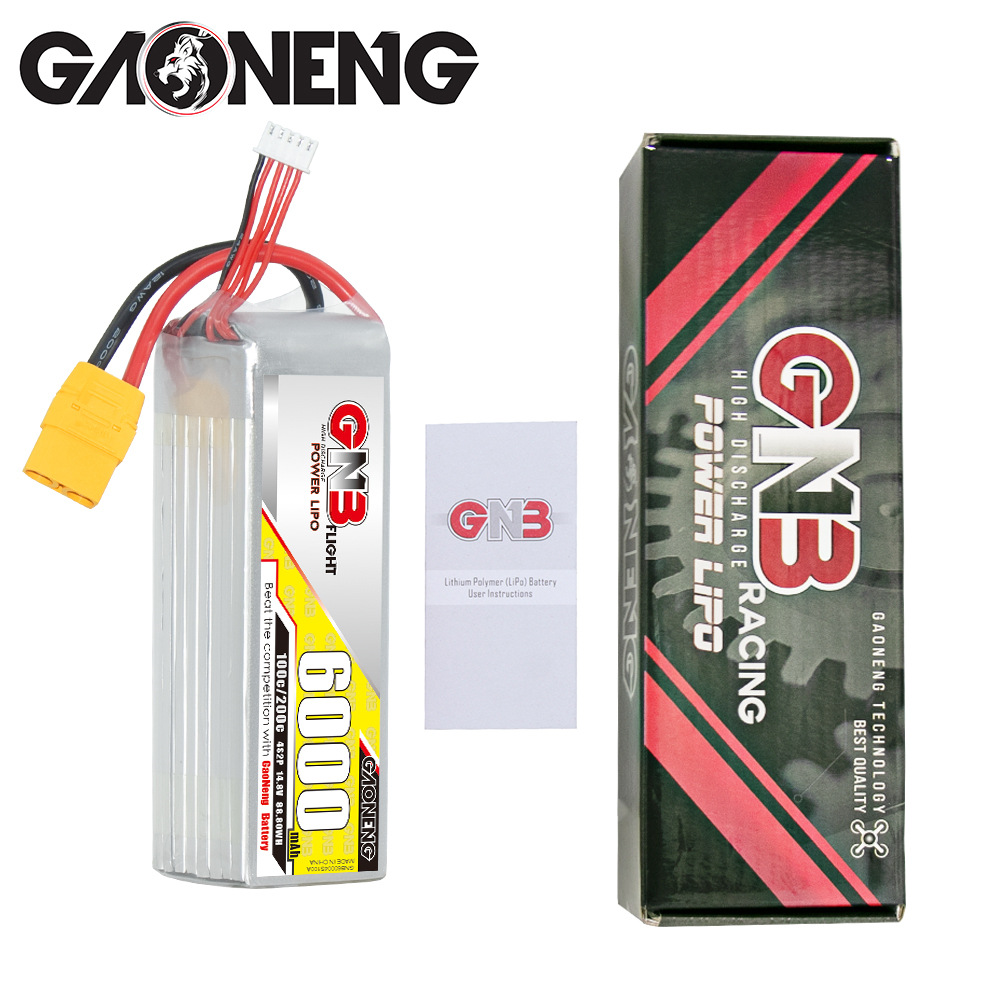 GNB Hochleistungs-LiPo-Akku mit 6000 mAh, 4S, 14,8 V und 100 C für RC-Autos, Schiffe und Flugmodelle - Image 4