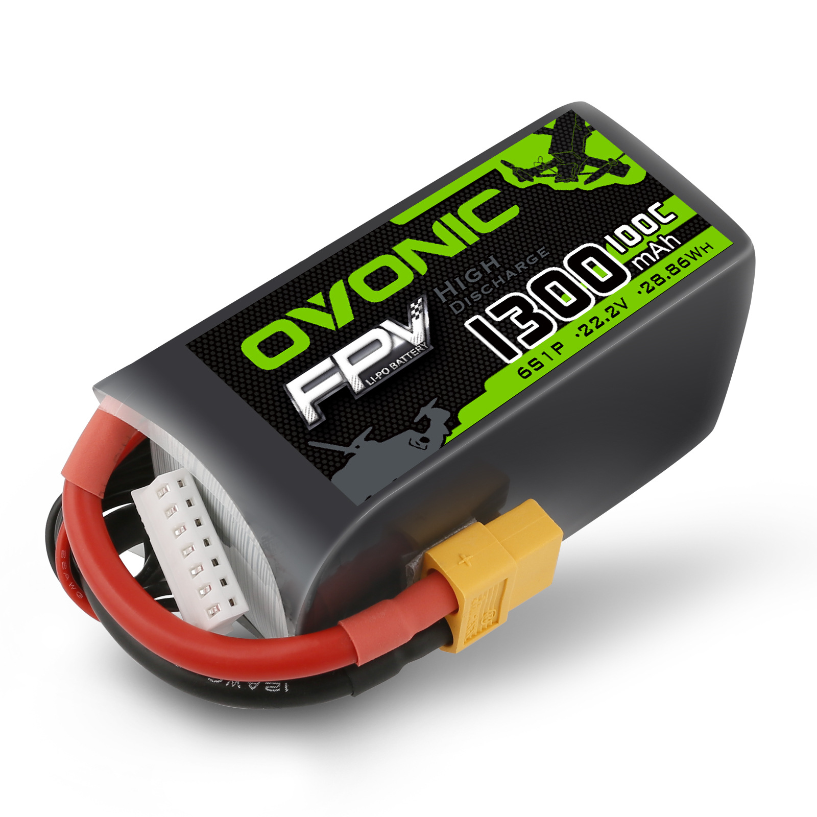 بطارية ليثيوم بوليمر Ovonic سعة 1300-2200 مللي أمبير/ساعة، 100 سي، 6 خلايا، 22.2 فولت، لمركبات الطيران بدون طيار XT60 - Image 5