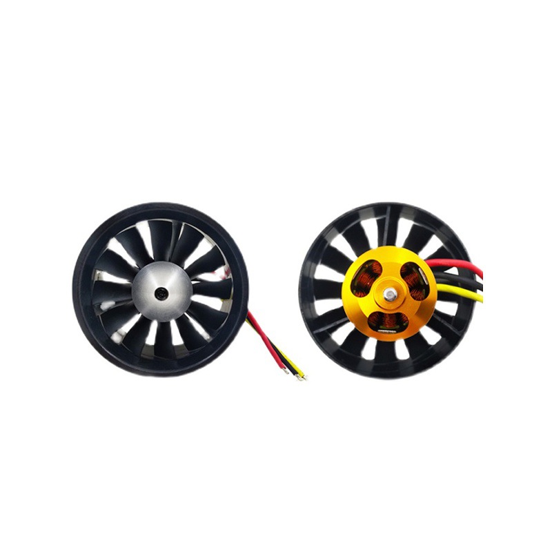 Qunxi 70mm Ducted Fan 12 Blade Turbine Motor Qf3027 Aircraft Model Turbojet Engine CCW - Image 5