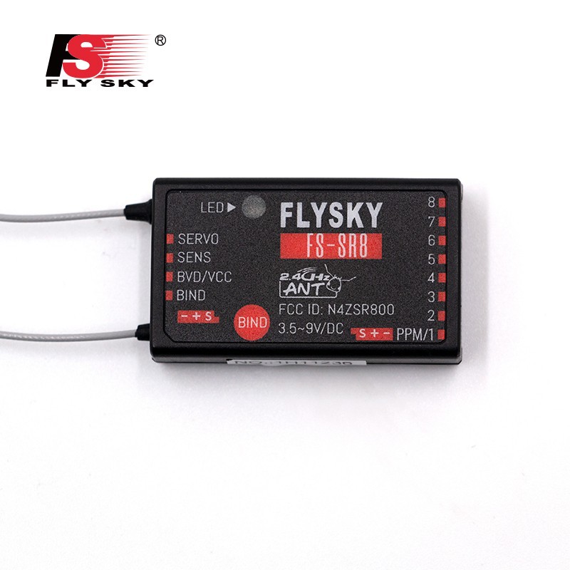 FLYSKY SR8 Receiver ANT Protocol 8 Channel Dual Antenna Bi-directional Receiving - Image 2