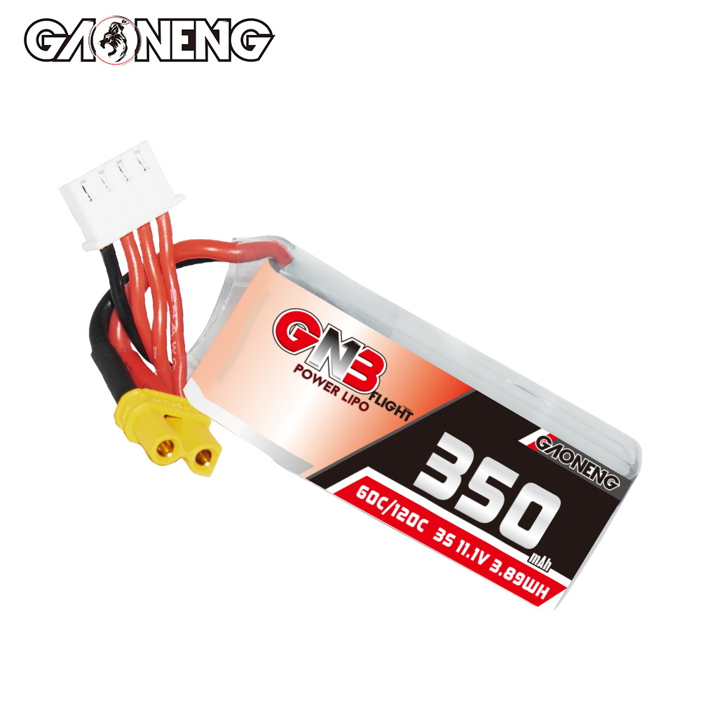 GNB High Energy 350mAh 3S 11.1V 60C FPV Lipo Battery for Brushless Drones - Image 3