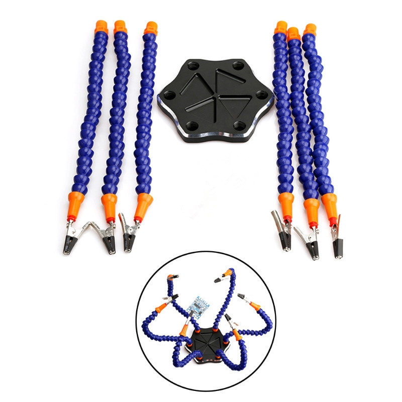 Six Claw Multifunction Aluminum Alloy Soldering Station XT60 PCB Welding Holder RC Model Tool - Image 4
