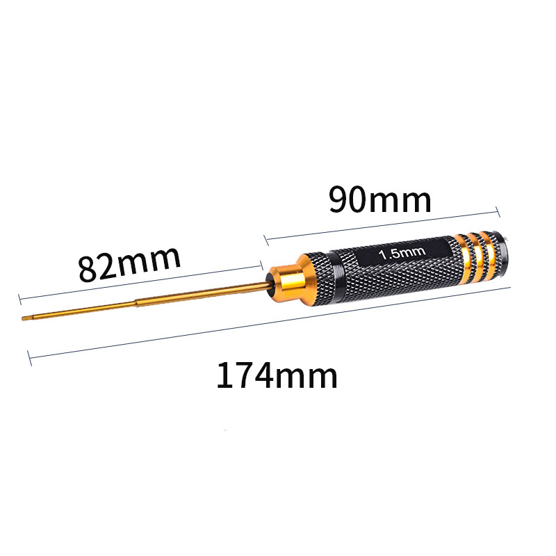 RC Remote Control Car Assembly Maintenance Disassembly Tool Black Gold Plated Titanium Hexagon Socket Titanium Alloy Cutter Head 4 Piece Set - Image 2