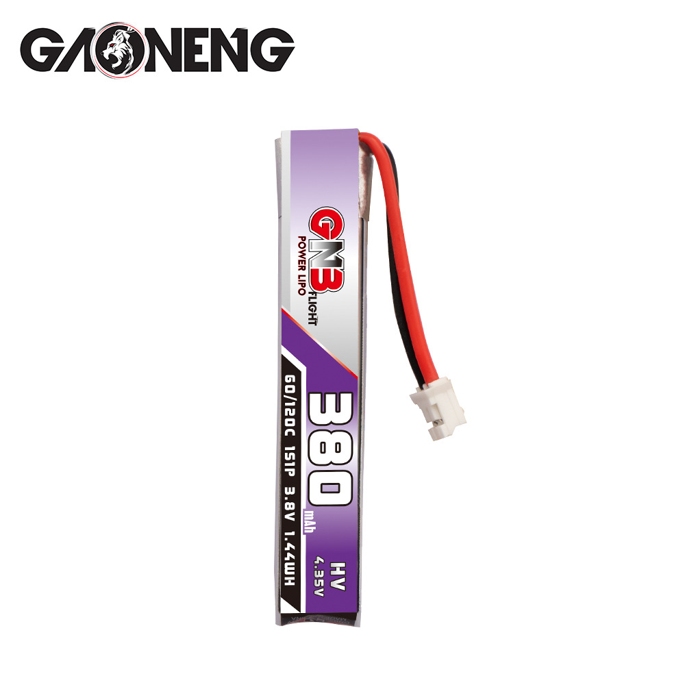 GNB High Energy 380mAh 1S 38V 60C HV Mini FPV Racing Drone Lipo Battery - Image 4