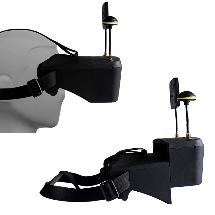 LS 800D Video VR Glasses 58G Receive 40Ch Image Transmission 10Km DVR Recording for FPV Remote Control Drone - Image 2