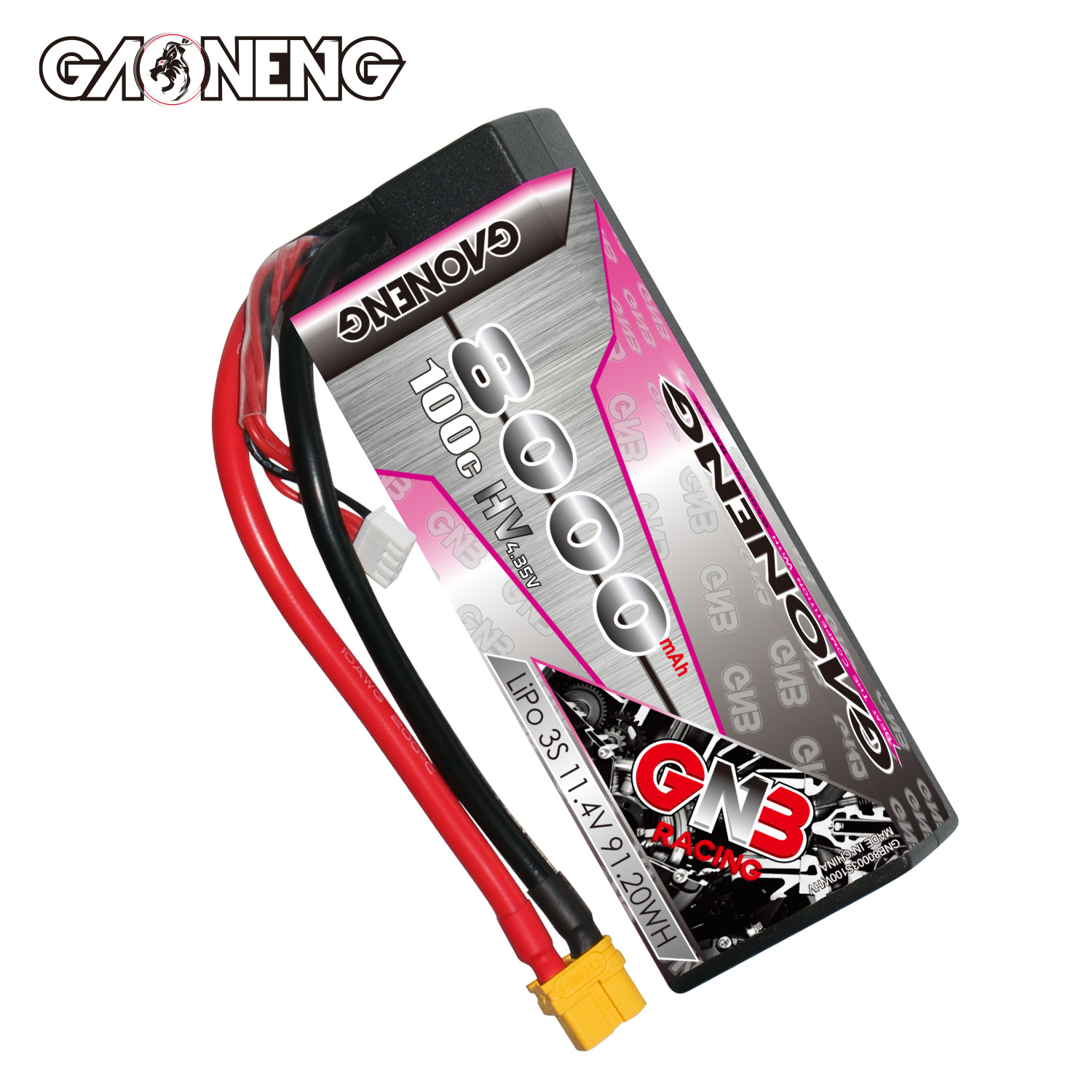 GNB High Energy 8000mAh 3S 11.4V 100C HV LiPo-Akku für 1/10 RC-Rennmodelle - Image 5