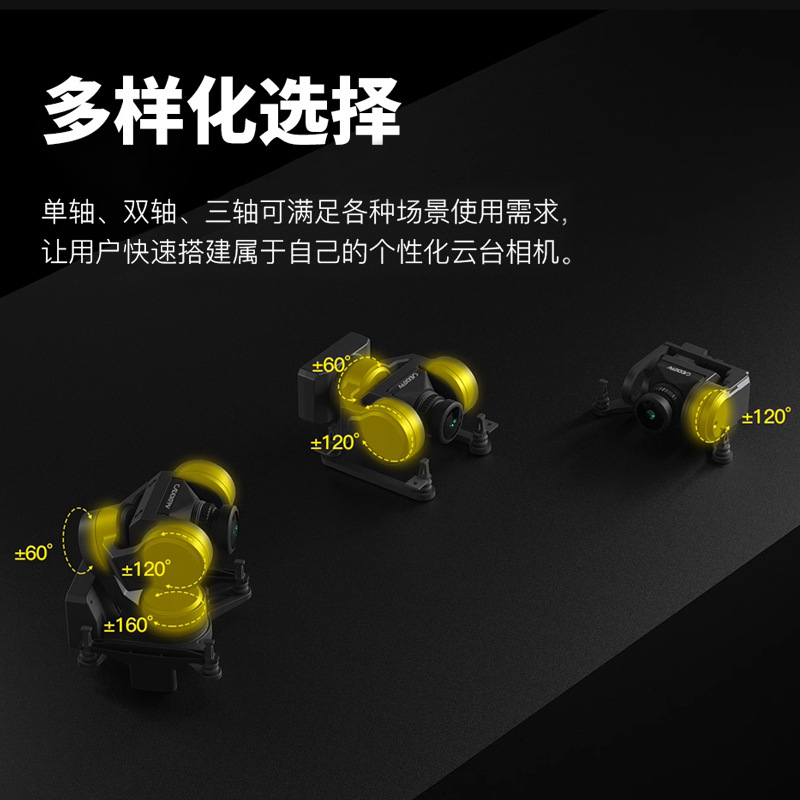 CADDXFPV Mechanical Pan Tilt GM1 GM2 GM3 for Avatar HD Image Transmission Head Tracking Stabilization - Image 4