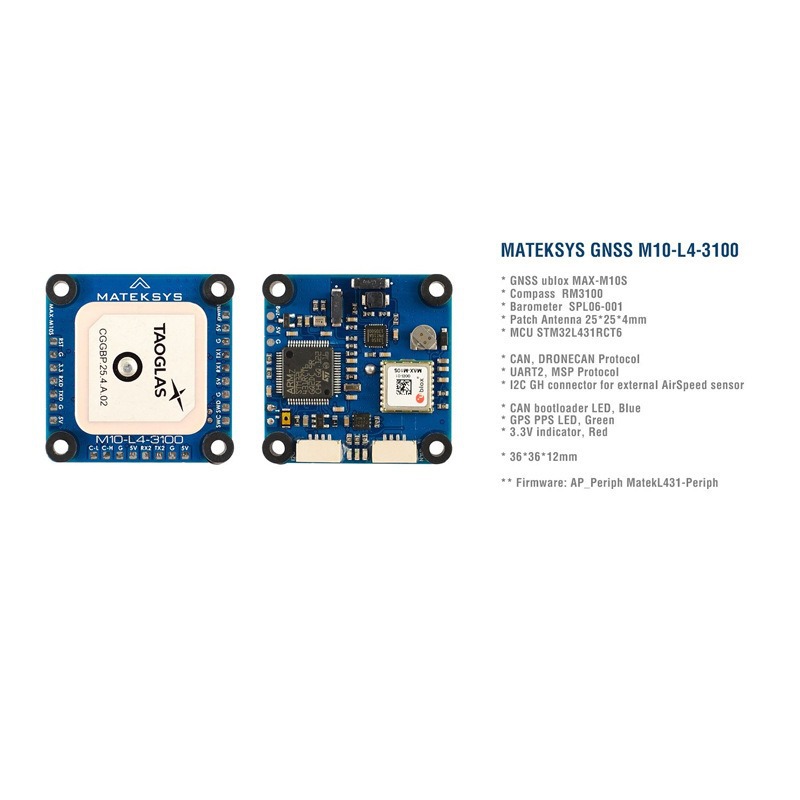 Matek M10 L4 3100 GNSS GPS Compass Module for AP Periph FPV Drones - Image 2