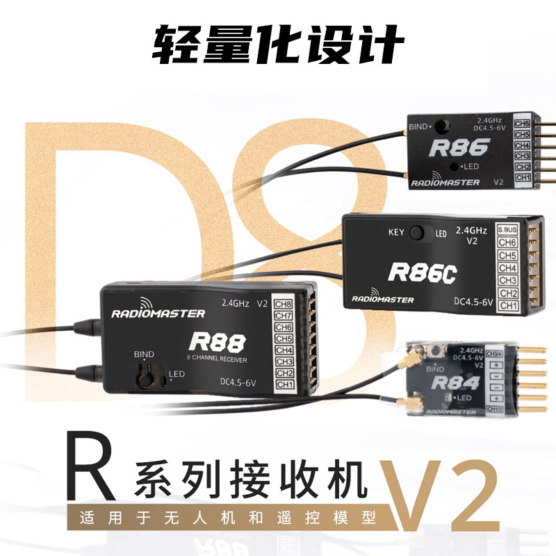 Radiomaster TX16S Receiver D8 Protocol R88 86C 8mini R Series RC Link - Image 2