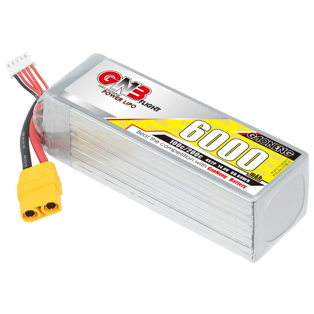 GNB Hochleistungs-LiPo-Akku mit 6000 mAh, 4S, 14,8 V und 100 C für RC-Autos, Schiffe und Flugmodelle - Image 3
