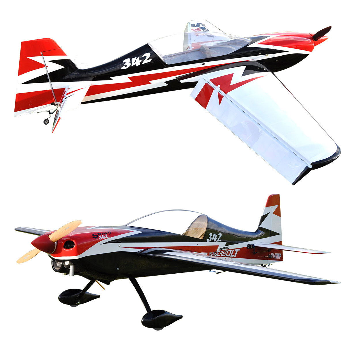 3D Sport Light Wood RC Model Aircraft Sbach342 Wingspan 1600mm Fixed Wing Airplane DIY Kit - Image 3