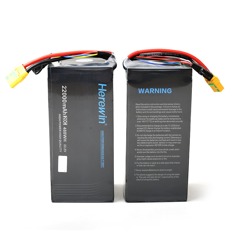 Herewin Haiying Lithium-Batterien mit 12000 mAh, 16000 mAh oder 22000 mAh – 6S, 22,2 V für Drohnen zur Pflanzenschutzanwendung - Image 4