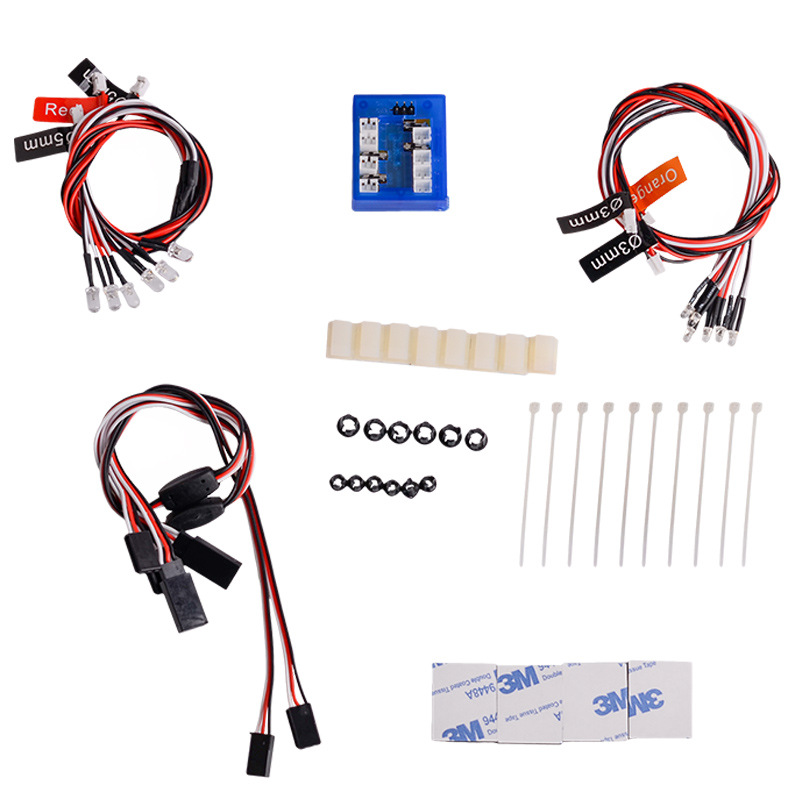 Remote Control Model Car 12LED High Flash Lamp Set Colorful Four Color Simulation Car Lights - Image 5