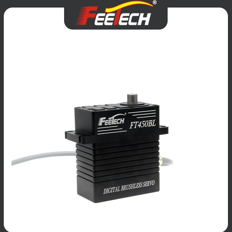 Feite FT450BL All Aluminum Shell Steel Gear 180 Degree 24V 450kg Brushless Digital Servo Motor - Image 4