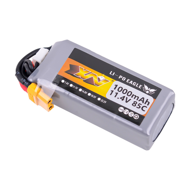Eagle King 1000MAH 85C High Voltage Valley S2 Model Stunt 3D Helicopter 11.4V 3S Battery Longyu M2 XT60 Connector - Image 3