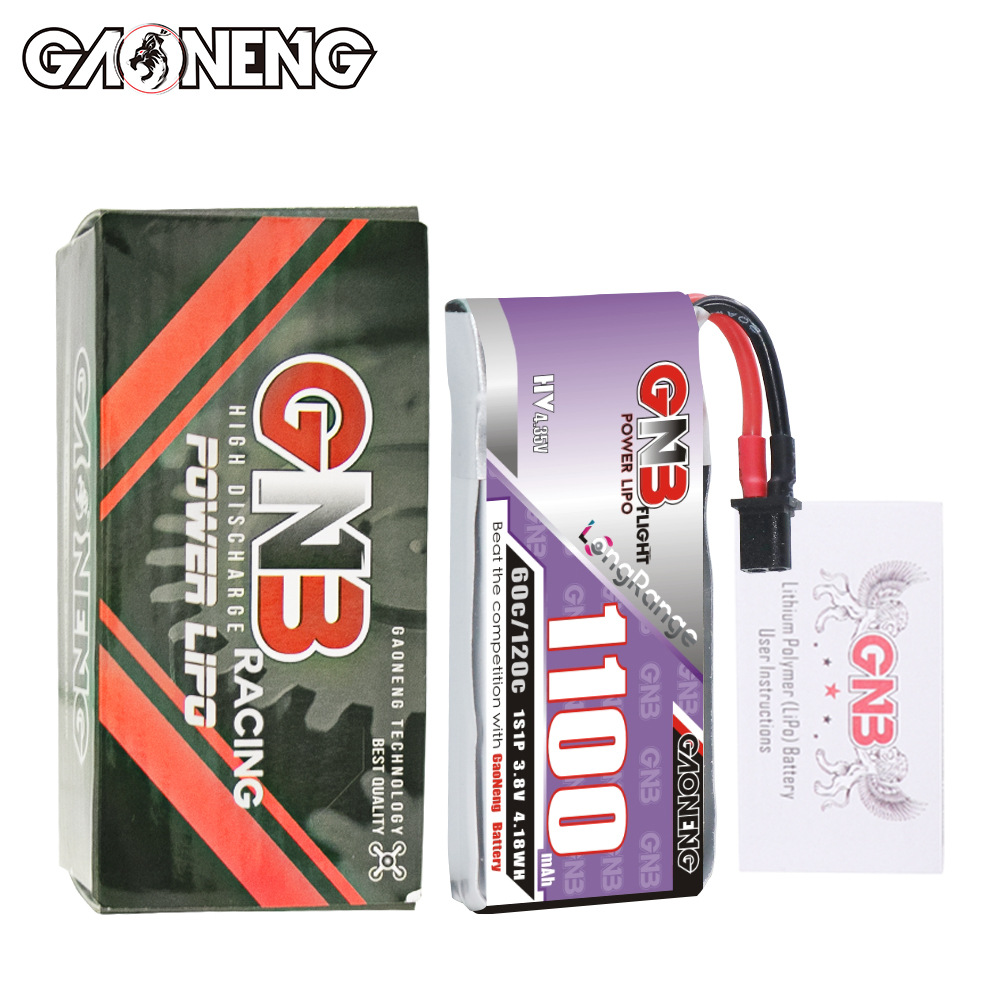 GNB 1100mAh 1S 3.8V 60C HV LiPo Battery for Indoor Traversing Drone A30 Interface - Image 4