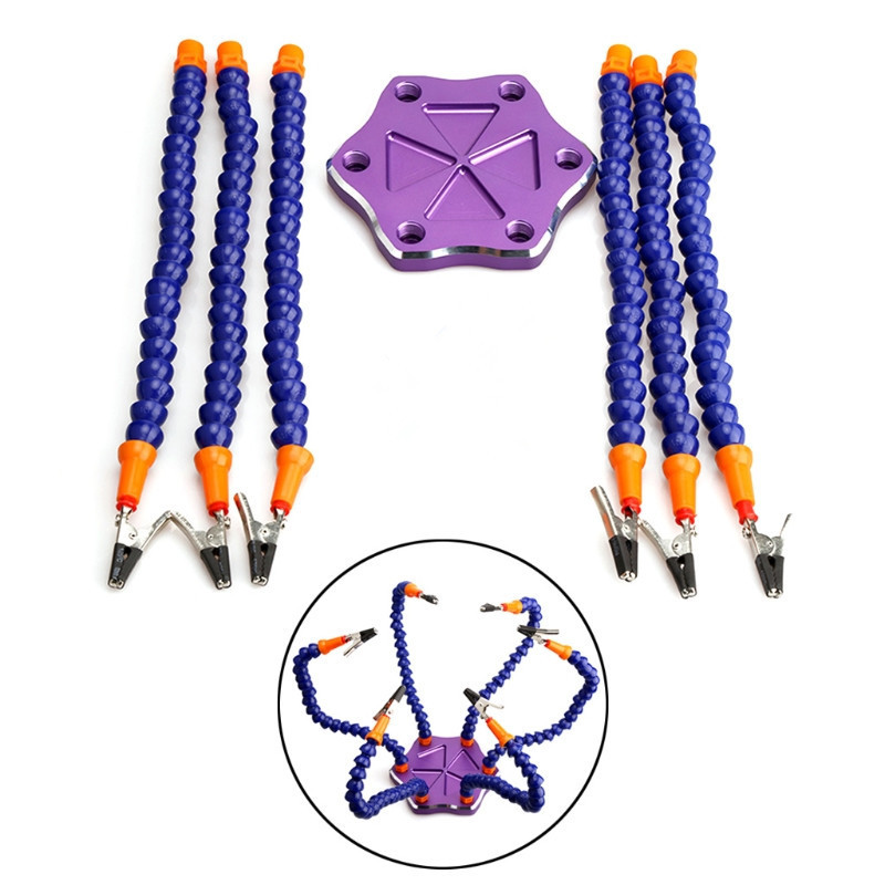 Six Claw Multifunction Aluminum Alloy Soldering Station XT60 PCB Welding Holder RC Model Tool - Image 2