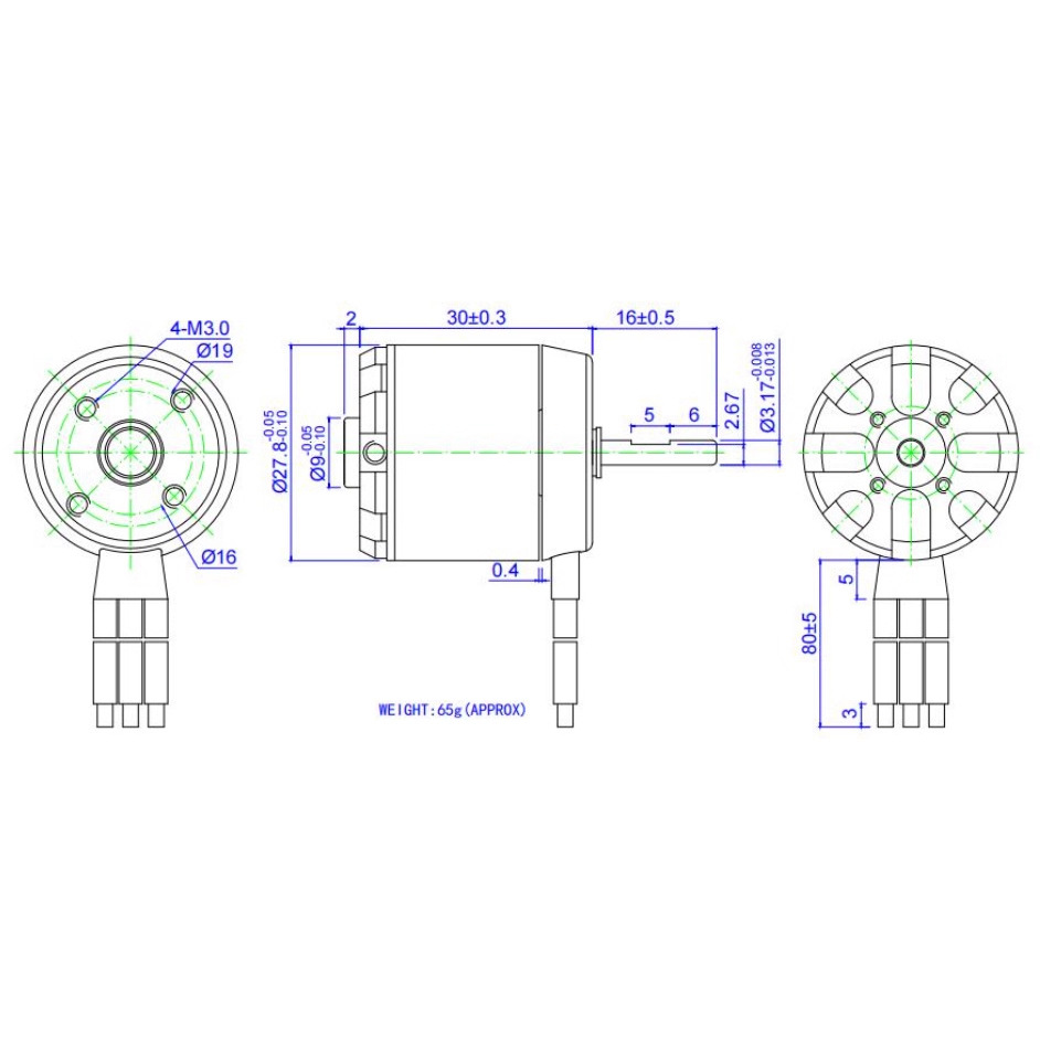 N2830 1000KV 1300KV Außenläufer-Brushless-Motor für 4-Achsen-RC-Flugzeuge und Quadrocopter - Image 4