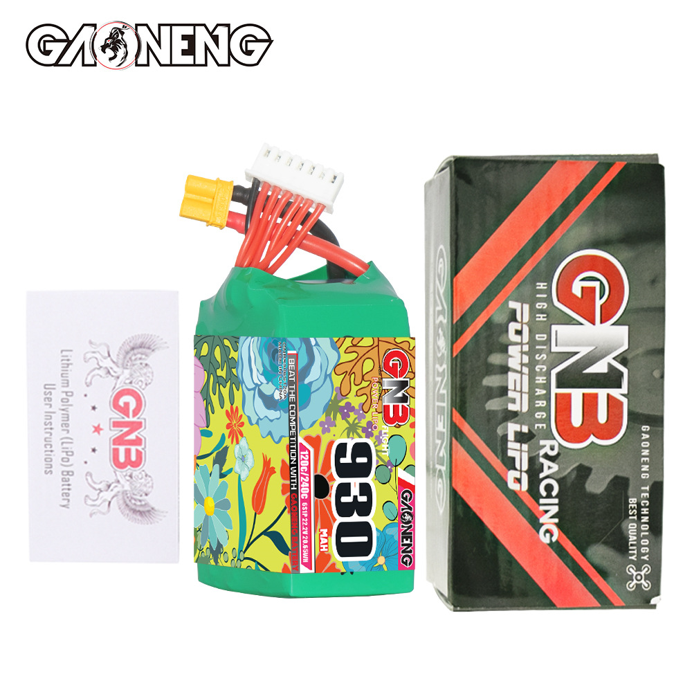 Аккумулятор LiPo GNB 930 мАч, 6S, 22,2 В, 120°C для канальных летательных аппаратов и гоночных дронов FPV GNB9306S120A - Image 4
