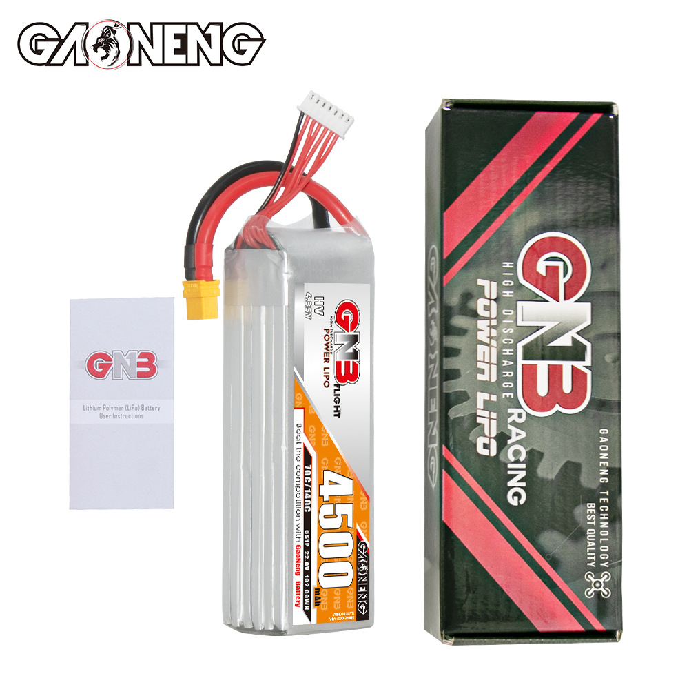 GNB High Energy 4500mAh 6S 22.8V 70C HV LiPo Battery for RC Car Fixed Wing Model Aircraft - Image 4