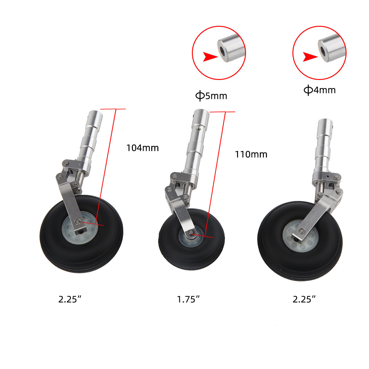 Remote Control Aircraft Electronic Retractable Landing Gear Metal Shock Absorbing Legs - Image 3
