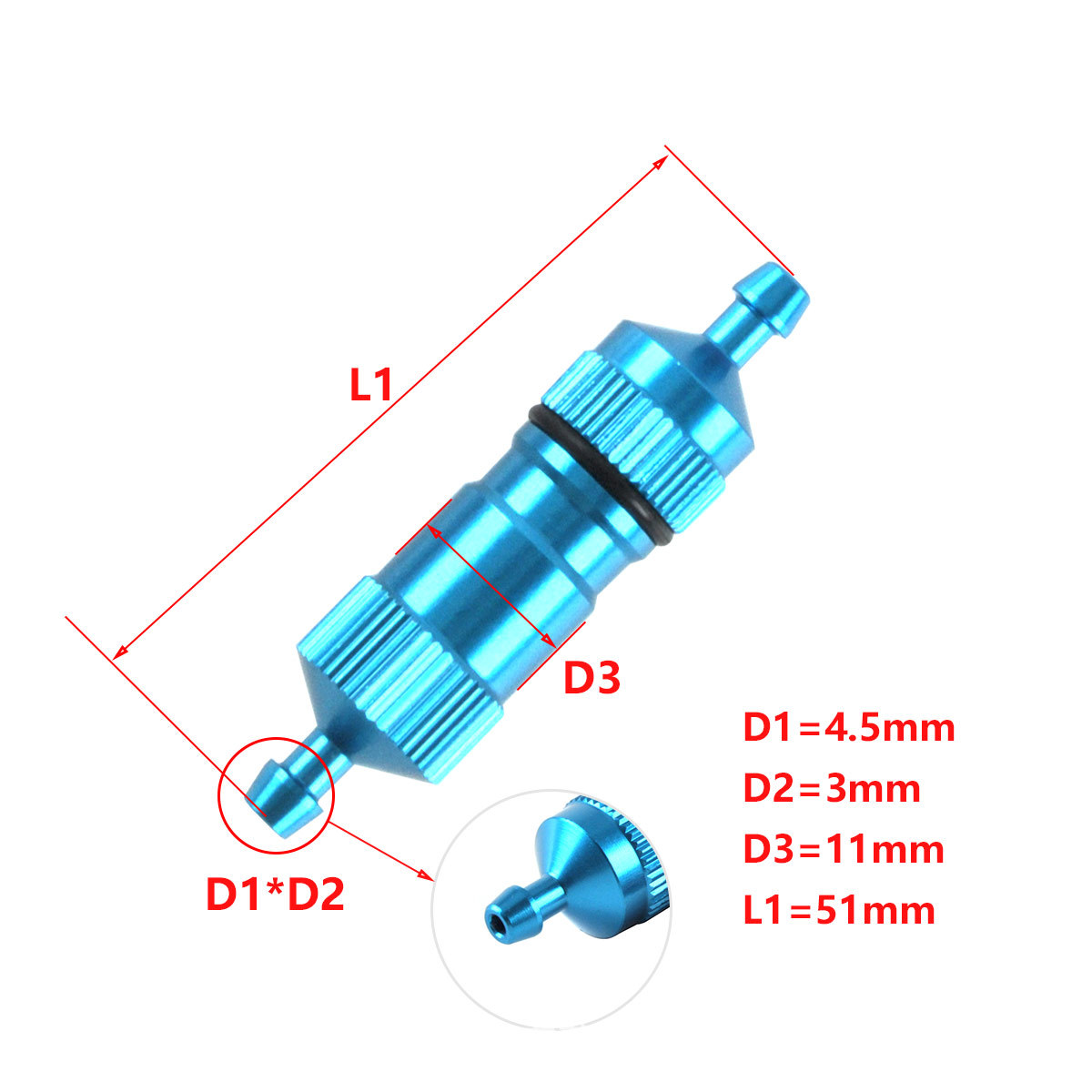 Aircraft Model Aluminum Alloy Oxidation Oil Filter Aviation Aircraft Model Accessories Alloy Copper Core Oil Filter 4.5mm - Image 5