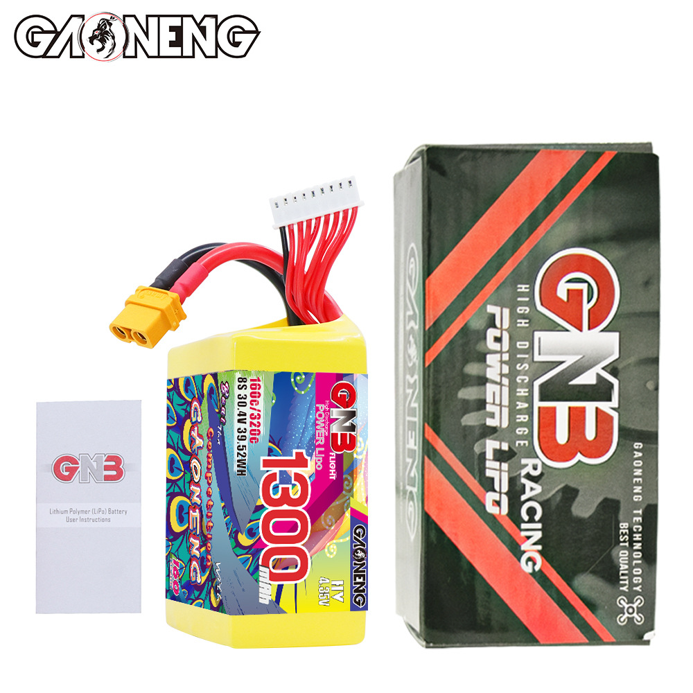 GNB High Energy 1300mAh 8S 30,4V 160°C LiPo-Akku für FPV-Drohnen und Hubschrauber - Image 4