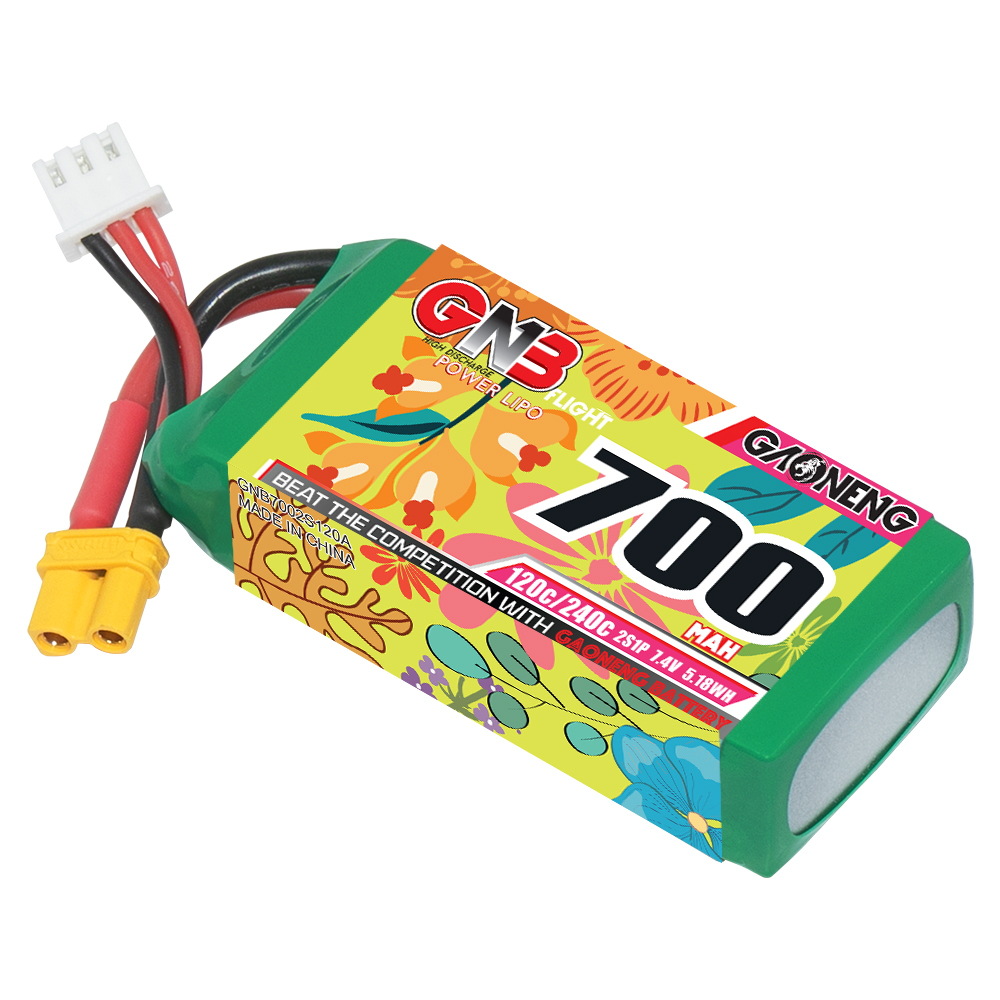 LiPo-акумулятор GNB High Energy на 700 мА·год, 2S, 7,4 В, 120°C для FPV-дронів та моделей літаків - Image 5