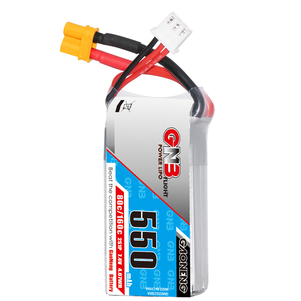 GNB 550mAh 2S 7,4V 80C LiPo-Akku für FPV-Renndrohnen und RC-Modelle GNB5502S80A - Image 5