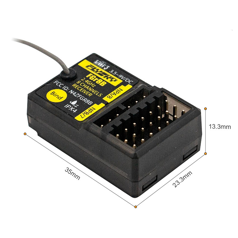 FlySky Fusi FS FGR8B 8 Channel 24G Single Antenna Receiver for NB4 PL18 - Image 4