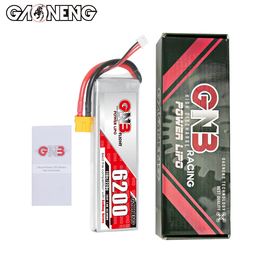 Аккумулятор GNB High Energy на 6200 мАч, 2S, 7,4 В, 110°C для квадрокоптеров FPV и моделей RC - Image 4