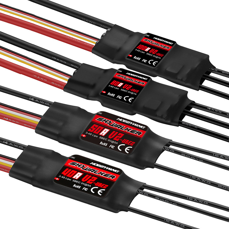 Hobbywing Skywalker 50A 60A 80A V2 Brushless ESC Model Aircraft Fixed Wing Digital Speed Controller - Image 5