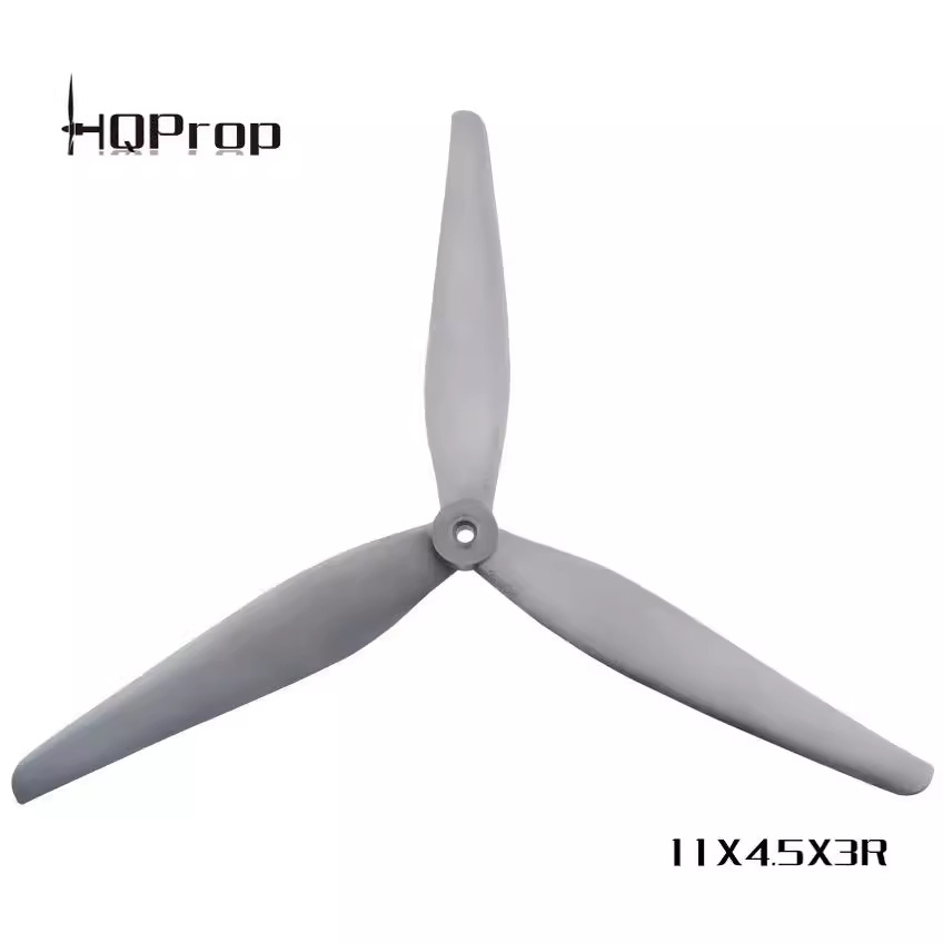 Hqprop 11X4.5X3 11inch Forward Reverse Three Blade Propeller for FPV Racing Drone High Efficiency Nylon Black - Image 5
