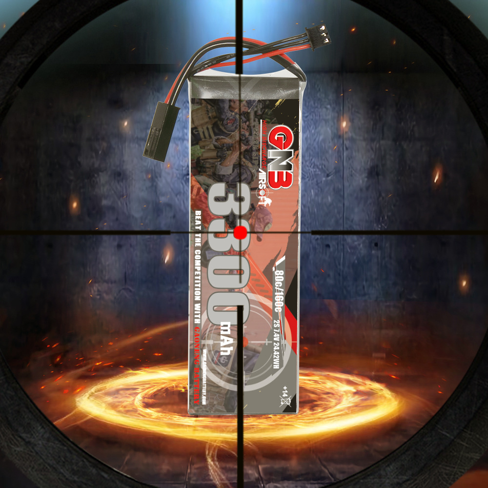 LiPo-акумулятор GNB High Energy на 3300 мА·годин, 2S, 7,4 В, 80°C для радіокерованих іграшок та реальних полів CS - Image 4