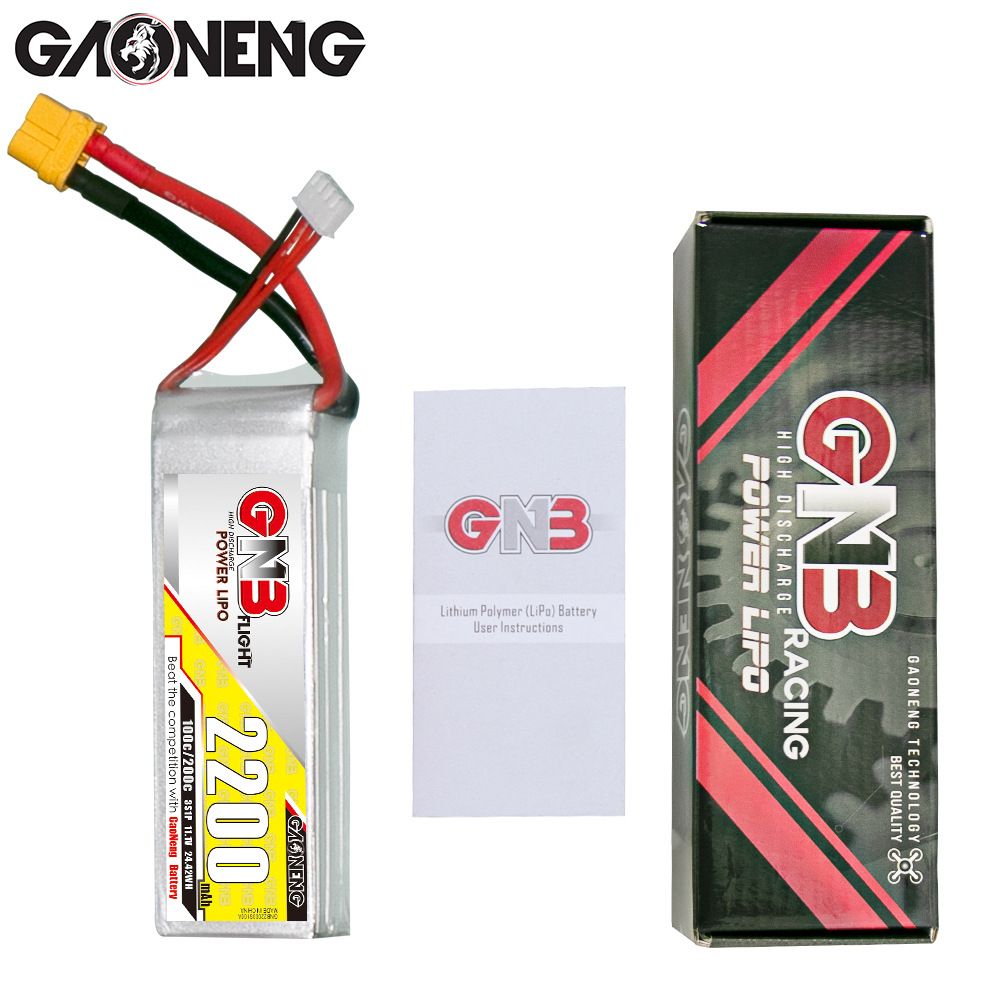 GNB 2200mAh 3S 11.1V 100C GAONENG LiPo-Akku für RC-Autos, Schiffsmodelle und Flugzeugmodelle - Image 4