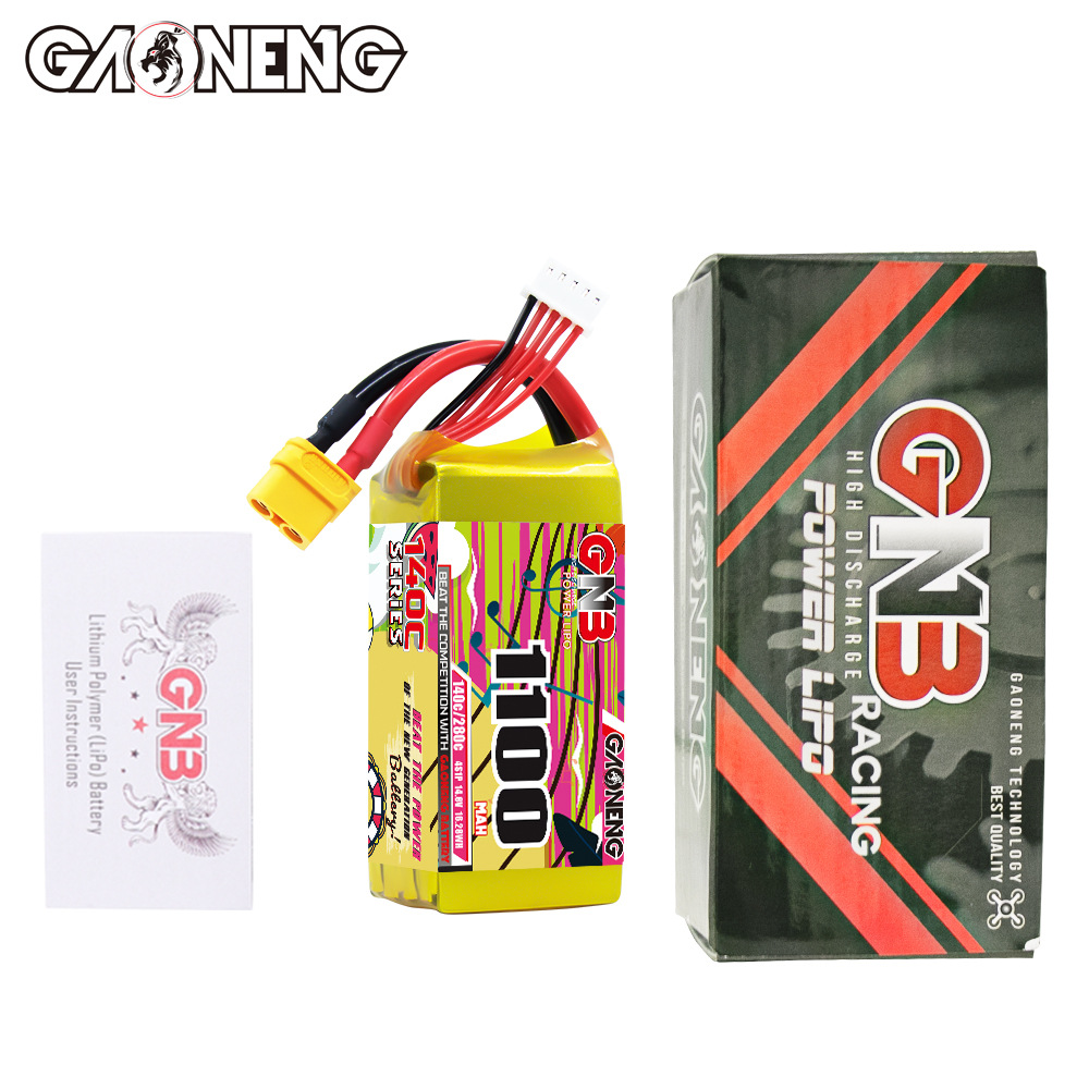 LiPo-акумулятор GNB 1100 мА·год 4S 14,8 В 140°C для квадрокоптерів для гонок GAONENG - Image 4